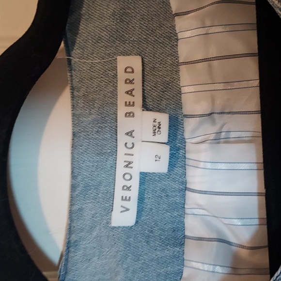 Veronica Beard Arrowe Cropped Chambray Jacket with Braided Trim - Picture 9 of 16